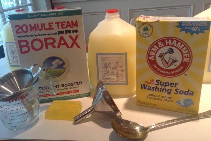DIY laundry detergent!  Simple, inexpensive and good for the environment